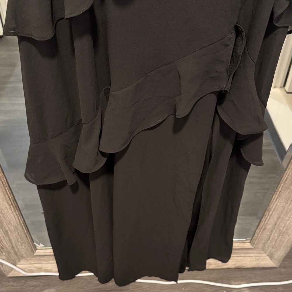 NWT Lulu's Black Ruffle Maxi Dress - Picture 5 of 9